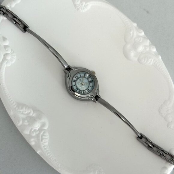 Sku:0203 Silver baby blue mini Watch +‎ in a gift box+ a tool for reducing strap main image 4